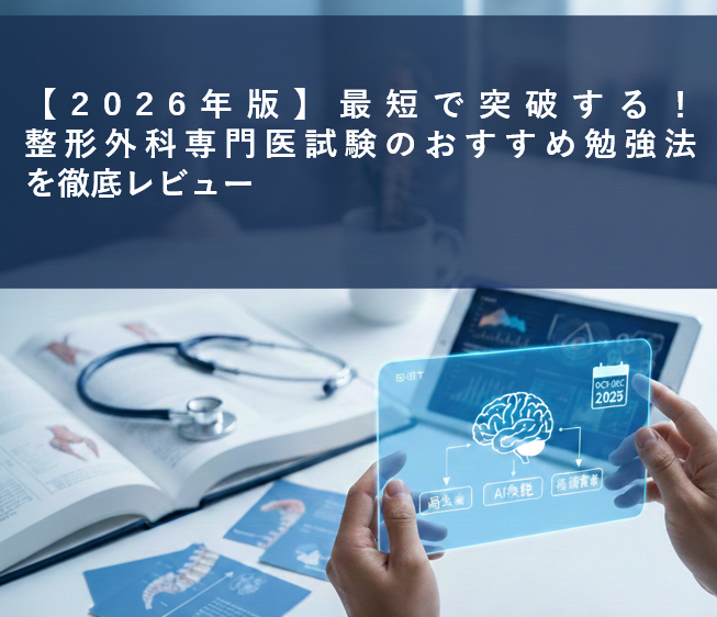 【2026年版】最短で突破する!整形外科専門医試験のおすすめ勉強法を徹底レビュー