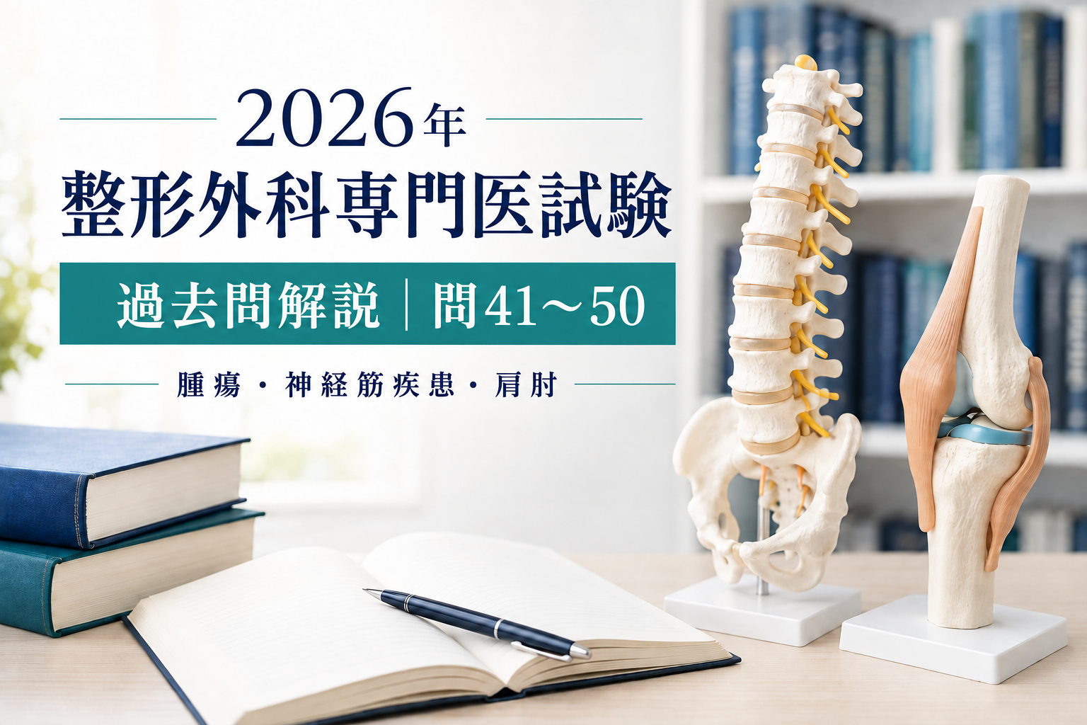 2026年整形外科専門医試験 過去問解説 問41〜50：骨軟部腫瘍・神経筋疾患・肩肘