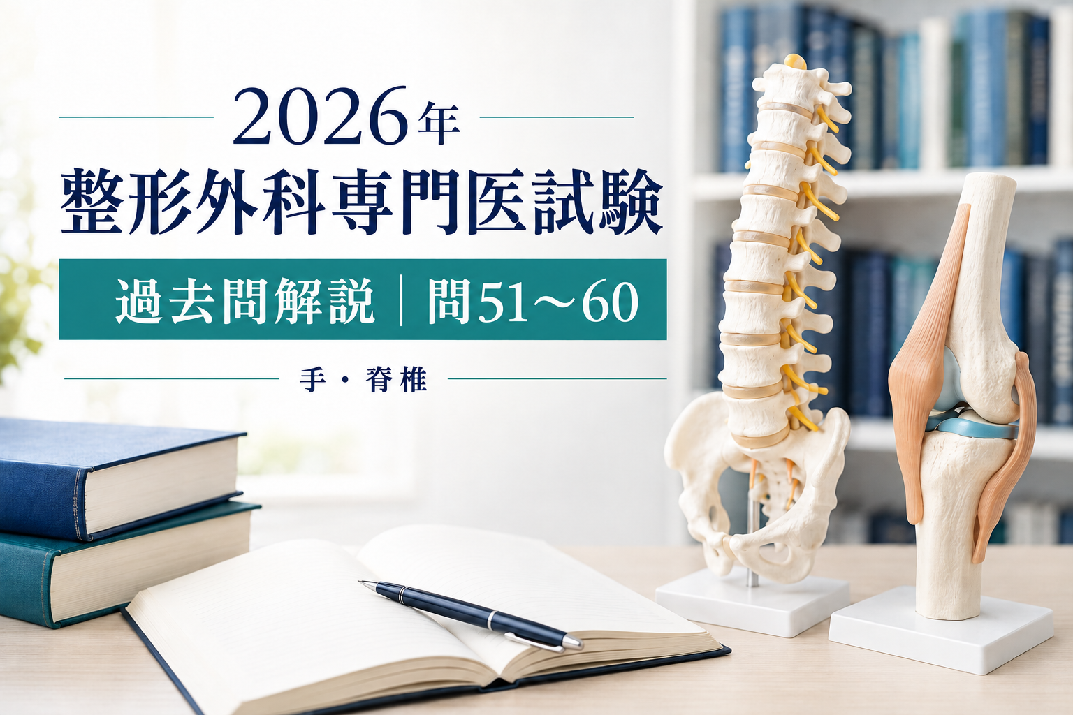 2026年整形外科専門医試験 過去問解説 問51〜60：手・脊椎